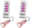 Sommer Handsender Pearl 4018 868Mhz SOMloq2 (Weiss/Pink 2er Pack) + 1 Stück ADAMS Schlüsselanhänger/Einkaufschip