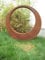 Zen Man Edelrost Gartenstecker Rost Gartenskulptur (aus Metall) Garten Figure Glück Symbol Gartendeko H95*95 * 5 cm 031510