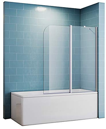 Duschtrennwand für badewanne 120x140 spritzschutz Duschwand