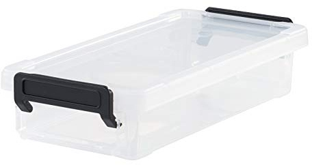 Iris Ohyama, 0,14 l Kunststoff-Aufbewahrungsboxen, 16 Stück, BPA-frei, LLB-6D, mehrfarbig, stapelbar, Clipverschluss – B9 x T6,5 x H5,5 cm