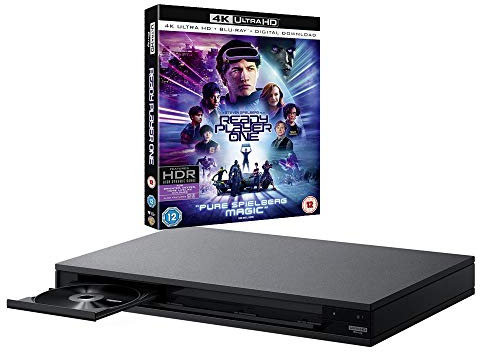 Sony UBP-X800 MULTIREGION Blu-ray Player Bundle with Ready Player One Ultra HD 4K Blu-ray Disc