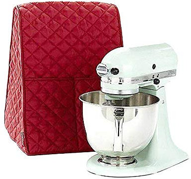 Staubdichte Abdeckung für Standmixer, mit Organizer-Tasche für KitchenAid-Mixer, um sauber und sicher zu halten (rot)