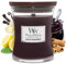 WoodWick Hourglass mittelgroße Duftkerze mit PlusWick Innovation, Spiced Blackberry