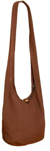 PANASIAM Schultertasche einfarbig, Braun, L