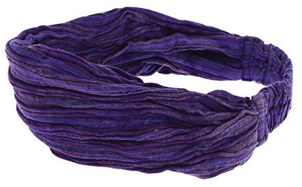 KUNST UND MAGIE unisex hippie Stonewashed Batik Kopfband Stirnband Goa Yoga, Farbe:Lila