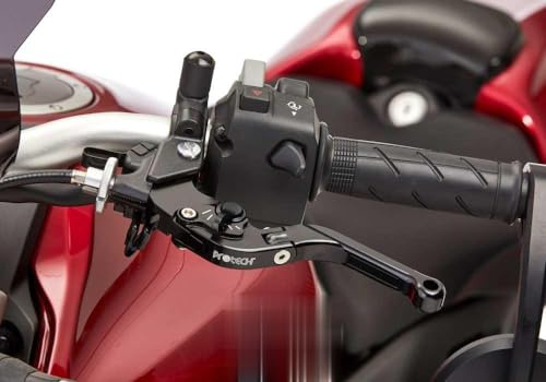 FECHTER DRIVE Motorsport GmbH PROTECH Bremshebel schwarz kompatibel mit YAMAHA YZF-R1 2002-2003 RN09 verstellbar I klappbar
