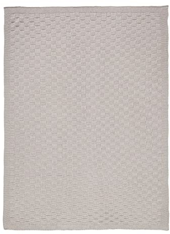 Alvi Baby Strickdecke 75x100 cm Karo grau
