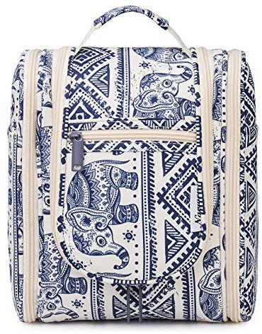 Narwey Klein Kulturbeutel Damen & Kulturbeutel Herren - Kinder Kulturtasche Zum Aufhängen & Männer Kosmetiktasche - Waschtasche für Frauen & Mädchen (Elefant (Klein))