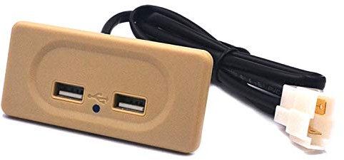 READY 5V 3.1A Universal Panel Mount USB Chargers for Trucks, Buses, or any type of Vehicles (Beige)