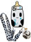 SGVAHY Cute Silicone Case Compatible with iPhone 7 Plus/8 Plus, Creative Fun 3D Cartoon Cow Bottle Design with Long Lanyard Soft Bumper Shockproof Protective Case