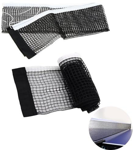 2er Pack 180cm Wasserdichtes Tischtennis Netz Schwarz - Hochwertiges Polyester Ping Pong Netz Ersatznetz