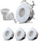 Sweier LED Einbaustrahler GU10,Weiß 5W IP65 Bad Deckenstrahler,Kaltweiß 6000K Einbauleuchten 230V LED Spot,430LM Einbaustrahler für Badezimmer,Lochmass 2.76 Zoll,Einbautiefe 4.33 Zoll,4er Set