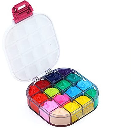 Transon Airtight Paint Storage Palette Box 16 Wells Fuchsia Color
