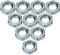 AERZETIX - C49449 - Set di 10 dadi bassi M5 esagonali/6 lati - contro dadi con filettatura metrica - in acciaio zincato
