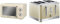 Russell Hobbs RHRETMM705C 17 L 700 W Cream Compact Retro Solo Manual Microwave & 24384 Cream Inspire 4 Slice Toaster, Wide Slot with Lift and Look Feature, High Gloss Chrome Accents, 1800 W