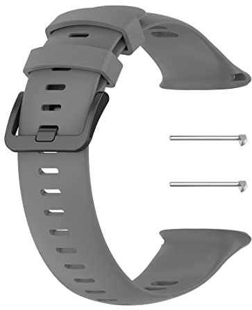 Yoobuu Silikon Armband Kompatibel mit Polar Vantage V2, Einstellbar Sport Band Ersatzband für Polar Vantage V2 Frauen Männer (Grau)