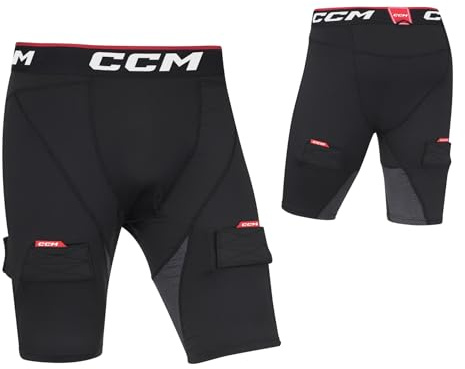 CCM Herren Kompression-Short mit Jock, schwarz, Größe: XXL