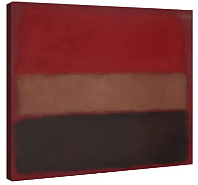 Lasite Mark Rothko Leinwandbilder Kunstdruck Bilder Reproduktion Leinwanddruck Bilder Leinwand Gemälde Wanddekoration gerahmt fertig zum Aufhängen（90x90cm35x35inch,Gerahmt