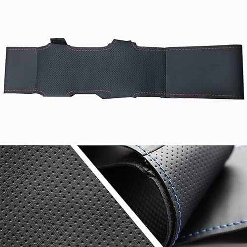 HEPVET Für BMW E36 1995-2000 E46 1998-2004 E39 1995-2003 X3 E83 X5 E53 2000-2006 Schwarzer Kunstleder-Lenkradbezug Lenkrad Abdeckung (Color : Black Thread)