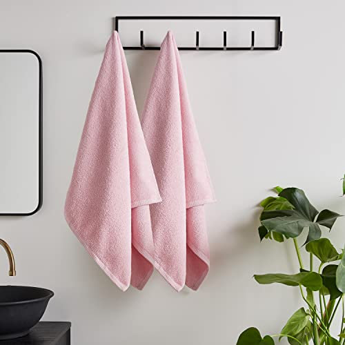 Catherine Lansfield Badetuch, schnell trocknend, Baumwolle, Rosa, 1 Paar