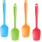 4 espátulas de goma sin costuras, cucharas de silicona resistentes al calor, espátulas de goma de silicona reutilizables, espátulas antiadherentes para cocinar, hornear y mezclar