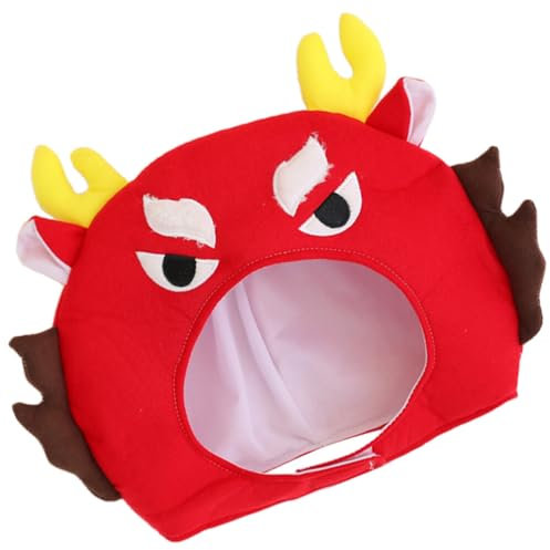 Vaguelly Chapeau De Dragon Peluche Pour Cosplay Et Fêtes Accessoire De Déguisement Animé Pour Photos Et Performances Rouge Léger Et Pratique