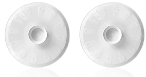 Tapa volteatortillas 26cm, tapa para sartén y para voltear tortilla de patatas, giratortillas de plastico para microondas, frigorífico, congelador, tapa girar tortilla (25.5, 2und Blanco)