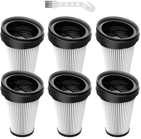 6 Pack Ersatzfilter Kompatibel mit Grundig VCH9829 VCH9832 VCH9630 VCH9631 VCH9632 VCH9629 2 in 1 Akku-und Handstaubsauger, HEPA Filter Ersatzteile Ersetzen Sie # 9178008590