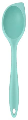 Armrouns Silicone Corner Spoon Solid, Heat Resistant Rubber Spoonula for Mixing, Serving, Scraping, Non-stick Solid Cooking Spoons