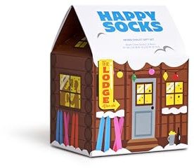 Happy Socks 2er pack Socken - Socken für Skiliebhaber - lustig Geschenkbox für Weihnachten und Geburtstag