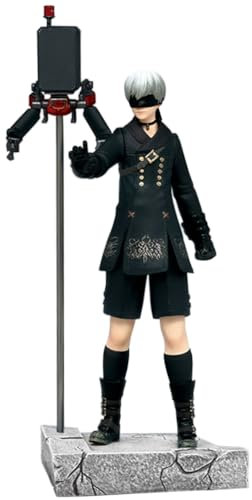 Zhongkaihua Anime Game Character Automata 9S Yorha No.9 Type S Actionfigur PVC Statue 15 cm Yorha 9S Figur Stehpositionen Modell Ornamente Sammlerstück