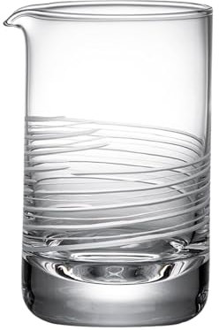 USEEKRIL Crystal Cocktail Mixing Glass,20oz Thick Bottom Seamless Cocktail Stirring Glass,Hand Carve Old Fashioned Mixing Glass for Bar Mixing Glass Bartender Gift