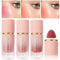 3PCS Matte Cream Blush Soft Lightweight Liquid Blush for Cheeks Natural Looking Color Long-Wearing Smudge Proof Pink Liquid Blusher Makeup (#01+02+03)