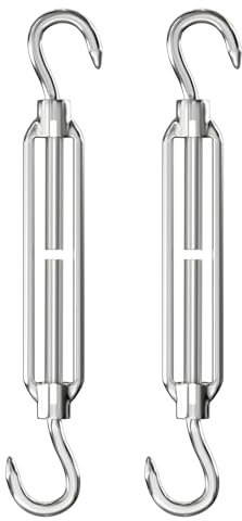 SCOOYUCK 2 Stück M8 Spannschloss, 304 Edelstahl Drahtseil Spanner，Erstellbare Spannschloss