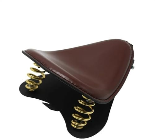 TUHBCX Motorradsitze Sitzbänke Motorrad PU Leder Sattel Sitzkissen Universal 3 Feder Solo Halterung Sitz Für Chopper Für Bobber Für Custom Für Sportster Dyna Motorrad Sitzkissen(Style4)