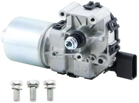 BDELI Front Windshield Wiper Motor Compatible with Volkswagen Jetta 2011 2012 2013 2014 2015 2016 2017 2018, Replace 5C7955113D 6R1955119A 5C6955121A 5C6-955-113-A 5C7-955-113-A 85-35002, 4-Pin