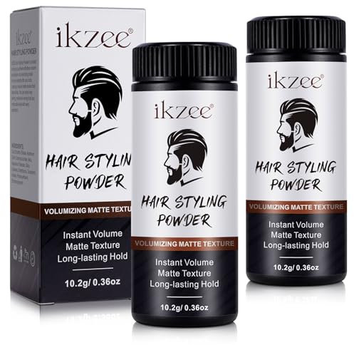 Poudre de coiffage, poudre de qualité des cheveux, poudre de volume de cheveux, coiffage durable, poudre de cheveux pour hommes mate 2 Pack