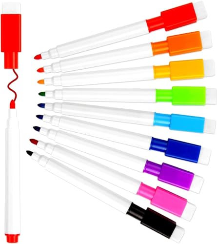 VEYLIN Whiteboard Pens,27 Piecs Whiteboard Markers Wipe Clean Pens Colour Kids Whiteboard Pen Dry Wipe Pens for Whiteboard