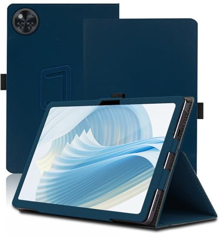 Case for DOOGEE U11 11 inch, DOOGEE U11 Tablet Case, Folding Stand Protective Cover with Pencil Holder and Wrist Strap, Full Protection. (Blue)