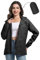 ATLASLAVA Regenjacke Damen Dünne Faltbar Fahrradjacke Wasserdicht Leicht Outdoorjacke mit Kapuze Fahrrad Wandern Schwarz S