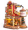 ROBOTIME Puzzle 3D Fabrique de Cadeaux Maquette en Bois a Construire, Rétro Vintage Jouets Production Kit de Construction, Puzzle en Bois Lumineuse avec Musique et 5 Elfes pour Enfant Adulte