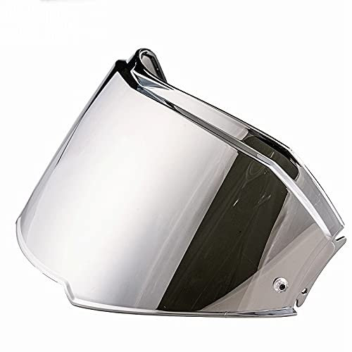 Motociclo Visiera for casco, adatta for visiere LS-2 compatibili con casco da moto Valiant II FF900 Flip Up Lente di ricambio extra con fori antiappannamento Casto Moto (nero)(Mirror)