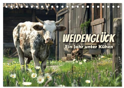 Weidenglück: Ein Jahr unter Kühen (Tischkalender 2026 DIN A5 quer), CALVENDO Monatskalender: Ein bezaubernder Kalender, der die friedvolle Schönheit von Kühen einfängt. (CALVENDO Tiere)