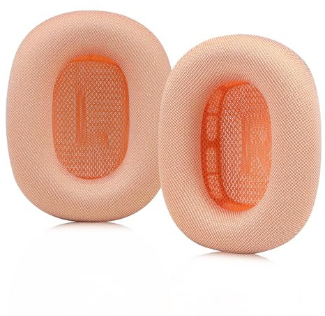 SINOWO Verbesserte Ohrpolster für Apple AirPods Max Kopfhörer, Silikagel-Netzgewebe, Ersatz-Ohrpolster mit Memory-Schaum und Magnet, näher am Original (Orange)