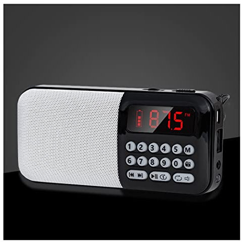 JOLIANE Das Radio-Hochvolumen des Alten Volks mit kleinem Sound Mini Phonograph Portable Player unterstützt U-Disk-TF-Karte(Noir)