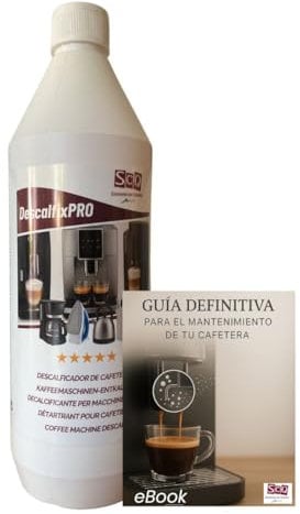 Descalcificador para Cafeteras 1L | Eliminador de cal | Compatible con todas marcas | desincrustante antical cafeteras, plancha, hervidores | eBook guia mantenimiento cafeteras | limpiador de cal