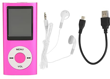 BONKZEBU Lettore MP3 Schermo LCD Ultra Sottile Lettore Musicale Portatile con Supporto Audio Formati Audio Multipli per Studenti Corridori Camminatori Lega di Alluminio 1,8 Pollici
