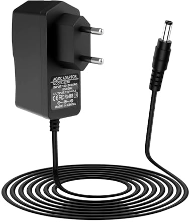 Cargador 12V 1A 12W, AC/DC Adaptador 100-240v, Adaptador de Corriente | Conector DC 5.5 x 2.5mm, Alimentador de Pared para Cámara CCTV, Caja de TV, Router, Alimentador de Pared Enchufe EU 2 Pin