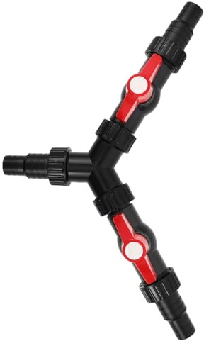 JOINPAYA Y-verteiler Kunststoff Schlauchverbinder Wasserhahn Aquarium Pumpensteuerung Leiser Teichschlauch Adapter für Springbrunnen Wasserfall Garten
