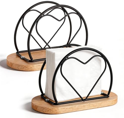 Porte Serviette De Table, Qixuer 2 Pièces Porte Serviettes En Papier Distributeur De Serviette pour Table Distributeur Vertical Serviettes pour Table Comptoir De Cuisine Restaurant Pique-Nique